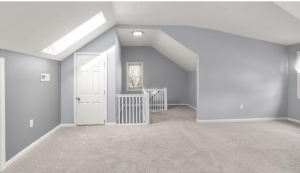 Airy attic with a skylight