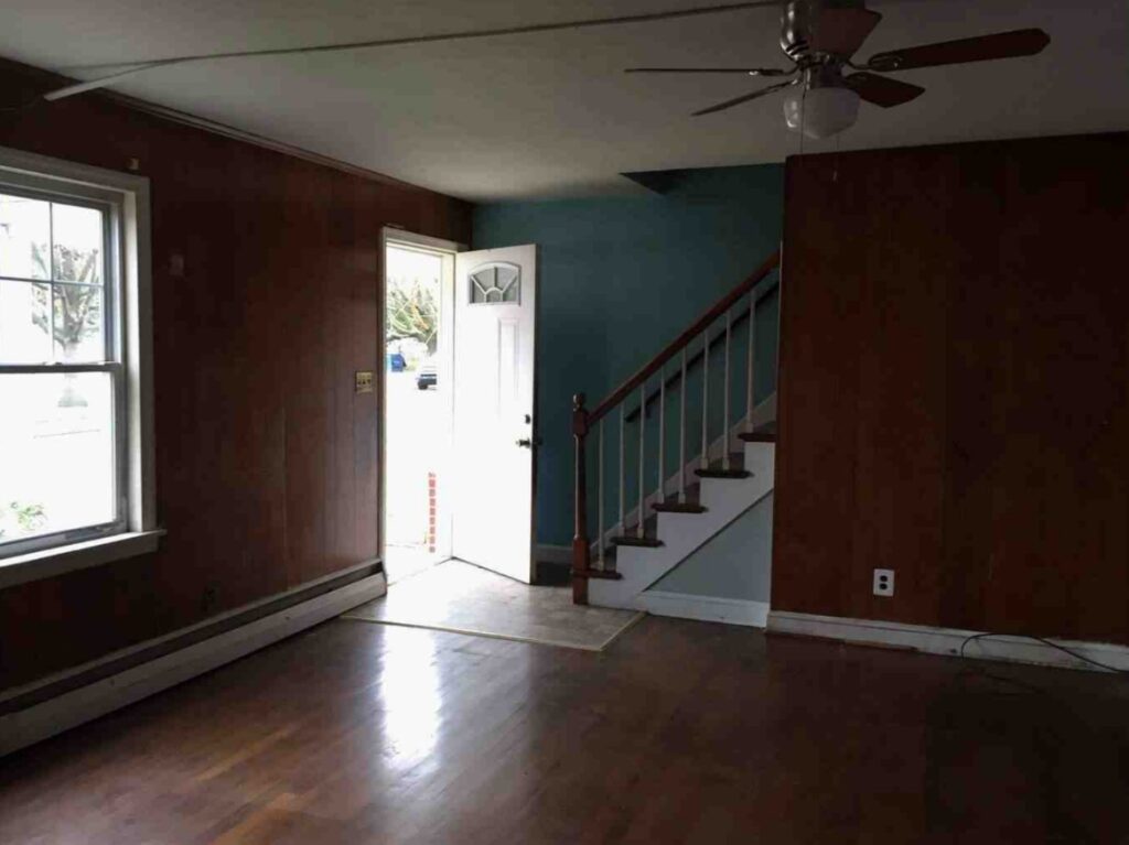 Another picture of the interior before the space was open up