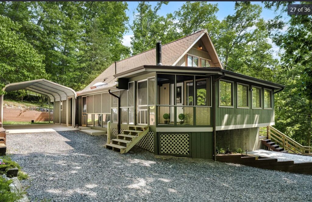 The after picture of the house with the terrace