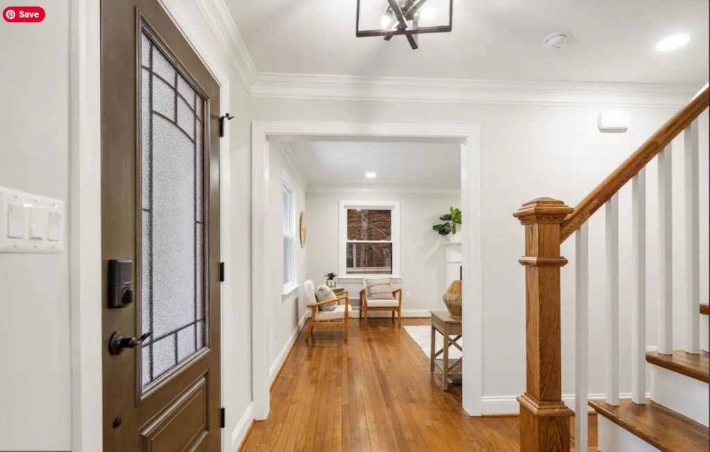 New entry way with som woodwork visible