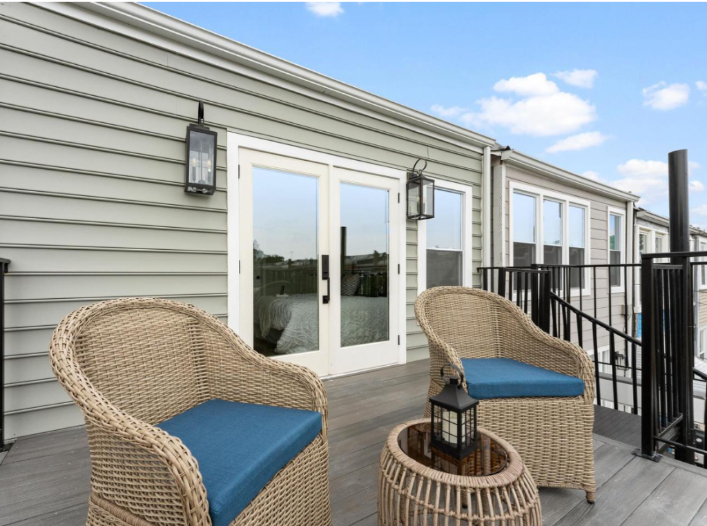 Upper deck from the master bedroom after the renovation