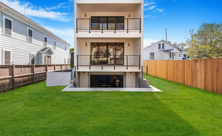 Back of the house. Modern and sleek.